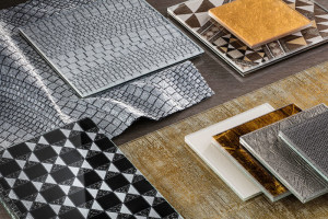 Lastre di vetro di grande di dimensioni, rivestimento d'avanguardia e di design.